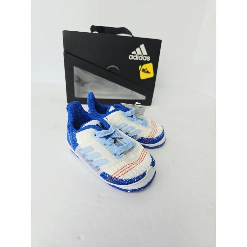 Adidas Kid's UltraCrib Walking Shoe White Blue 1K US Toddler EE8798‎ NEW